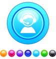 operator circle button vector image vector image