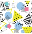 seamless geometric pattern in retro memphis 80s vector image vector image