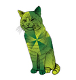 sitting cat vector image