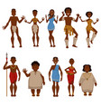 african native tribe people characters vector image