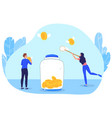 business money cartoon flat vector image