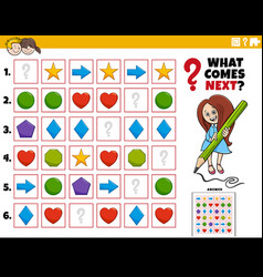 Complete pattern educational game for kids Vector Image