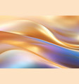 beautiful wavy abstract gold foil hologram vector image