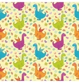 seamless pattern cartoon colorful dragons vector image