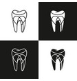 abstract dental logo design vector image