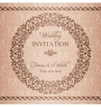 baroque wedding invitation brown vector image vector image