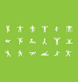 fitness and sports workout icons set exercises vector image vector image