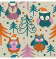 owls and trees vector image vector image