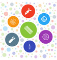 7 ammunition icons vector image vector image