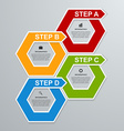 abstract 3d hexagon business options infographics vector image vector image