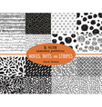 big set of seamless patterns tiling for abstract vector image