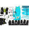 cats collage poster graphic design vector image vector image