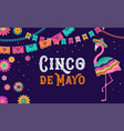 cinco de mayo mexican fiesta banner and poster vector image vector image