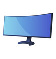 half circle modern computer monitor on stand vector image vector image