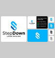 s down logo vector image