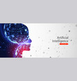 artificial intelligence technical background vector image vector image