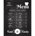 food menu poster design vector image