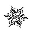 abstract mandala ornament snowflake pattern vector image