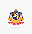 volleyball championship logo vector image