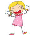girl crying vector image