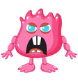 pink alien monster cartoon character vector image