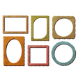 retro photo frames set vector image vector image