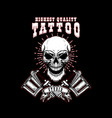 Tattoo studio emblem template crossed tattoo Vector Image