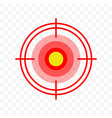 throat pain or joint target red circle icon vector image vector image