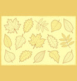 vintage set of autumn leaves vector image vector image