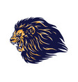 angry wild lion head mascot vector image vector image