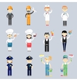 male and female professional character set vector image vector image