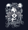temptation chicano style tattoo vintage concept vector image