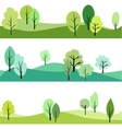 set of landscape with trees vector image vector image