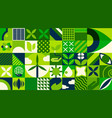 green energy abstract geometric bauhaus pattern vector image