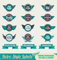 retro vintage label badge set vector image