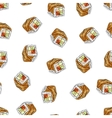 sushi seamless pattern vector image
