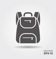 backpack icon flat vector image vector image