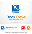 book travel logo template vector image