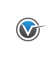 v letter logo template vector image