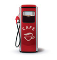 gas pump with coffee dispenser metaphor vector image