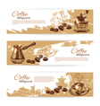banner set of vintage coffee backgrounds vector image