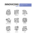 blog - modern line design icons set vector image vector image