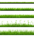 grass borders big set vector image vector image