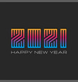 logo 2021 gradient trendy monogram happy new year vector image vector image