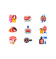 meat products icons vector image