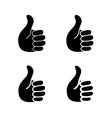 set of thumb up icons vector image vector image