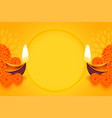 decorative diwali festival background with image vector image vector image