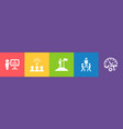 entrepreneurship icons infographic design template vector image