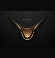abstract black and gold badge on black background vector image