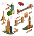 famous building set vector image